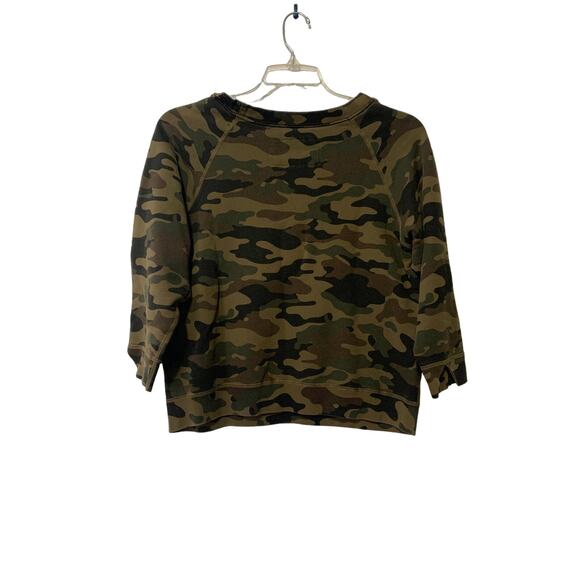 Nili Lotan Bateau Neckline Pullover Camouflage Sweatshirt Medium - Picture 7 of 7